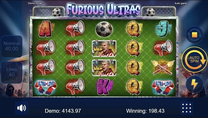 Furious Ultras - các dòng thanh toán trên guồng quay